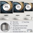 thumbnail image 4 of Designart "Gilded Aqua Swirl Simplistic Pottery" abstract spirals Square Mirror For Wall Decor - Large Gold Square Mirror Printed Wall Decor - Modern Square Living Room Mirror, 4 of 5