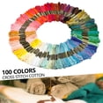 thumbnail image 3 of JUNWELL 100 Colors Embroidery Floss Multi-colors for Bracelets Embroidery Crafts Set Cross Floss Cross Stitch Thread Embroidery Crafts Leisure Threads Sewing Threads Crochet For Children, 3 of 8