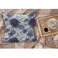 thumbnail image 2 of Dahlia Flower Fluffy Throw Pillow Cushion Cover, Dotted Digital Paint of Dahlia Botanical Curved Rolled Wild Ray Blunts Design, Decorative Square Pillow Case, 40" x 40", Blue White, by Ambesonne, 2 of 5
