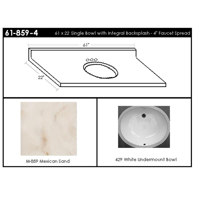 MarCraft 618594 Single Bowl Vanity Top