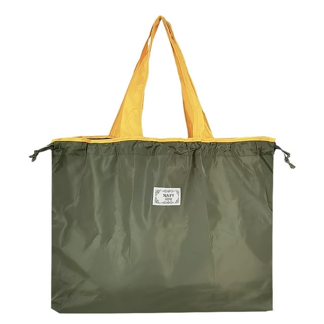 EGNMCR Reusable Grocery Bag Foldable, Washable Grocery Tote Strap, Large Capacity Drawstring Shopping Bag, Heavy Duty Shopping Tote, Wallet Bag For Pocket shopping storage