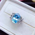 thumbnail image 6 of HeartsAndYou 3ct Natural Aquamarine Solitaire Leaf Petal Accent Ring 14k SOLID White Gold, 6 of 9