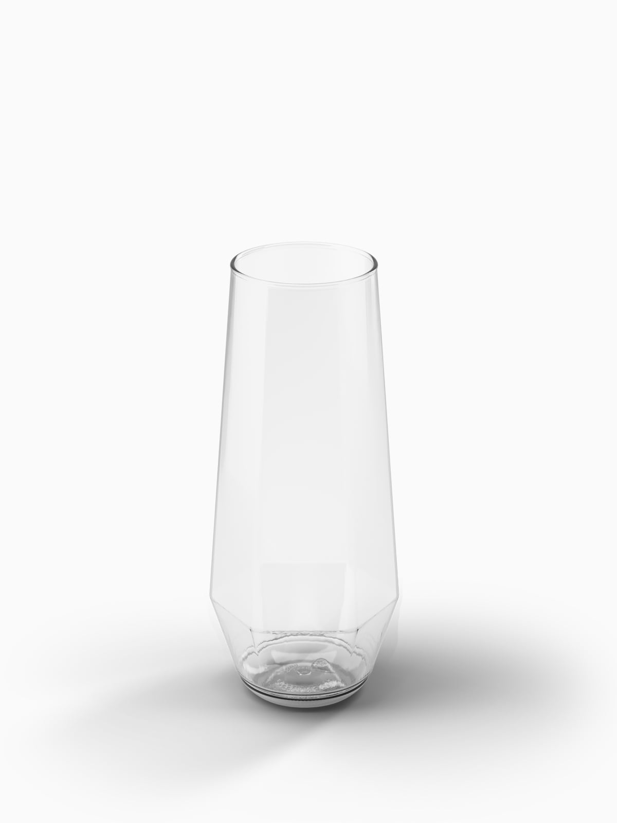 TOSSWARE POP 9oz Diamond Flute Set of 48, Recyclable, Unbreakable & Crystal Clear Plastic, 48 Count (Pack of 1), Champagne Glasses