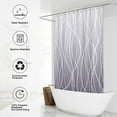 thumbnail image 2 of Ombre Purple Shower Curtain for Bathroom with Hooks,White Shower Curtain Set,Stripe Bath Curtains Decorative Shower Curtains Water Repellent Washable, 72x72, 2 of 6