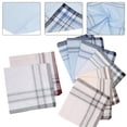 thumbnail image 5 of Pcapzz 10PCS 100% Cotton Mens Handkerchiefs Mens Soft Checkered Pattern, 5 of 8