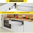 thumbnail image 4 of Outdoor Stainless Steel Drawer, 30x23x10H inch Smooth-Sliding Soft Close Triple Storage Drawers, Rustproof & Weatherproof Outdoor Kitchen Drawer with Handle, BBQ Drawers for Garden Grill Island, 4 of 6