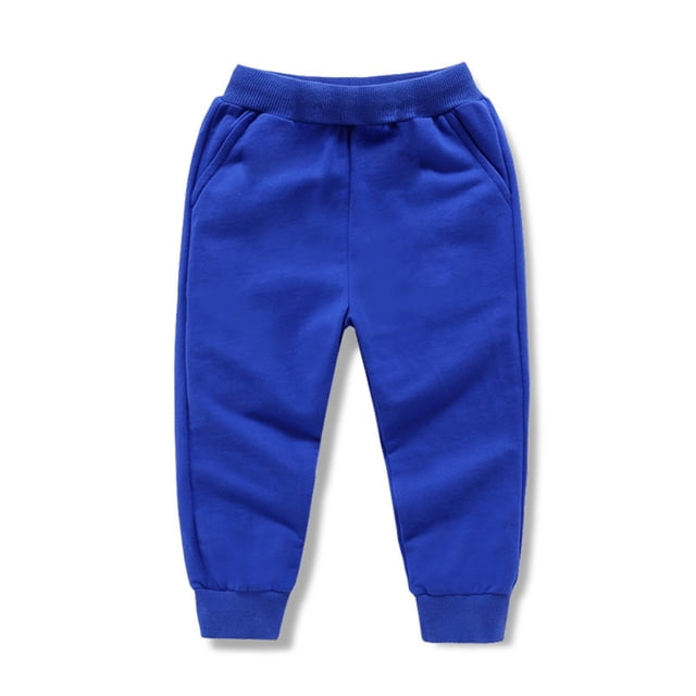 Odeerbi 1-10 Años Niños Niñas Algodón Pantalones Workout Athletic Deportes Jogger Pantalones Color Sólido Cintura Elástica Casual Joggers