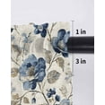 thumbnail image 6 of Blue Gray Spring Floral Curtains 72 Inch Length, Sheer Curtains for Bedroom Living Room Window Vintage Botanical Rod Pocket Voile Drapes Kitchen Curtains Small Half Window 52"x72" 2 Panels, 6 of 7