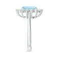 thumbnail image 3 of ANGARA Natural Cushion 1.85 ct Aquamarine Ring with Diamond Floral in 14K White Gold for Women (Size-9x7mm) | March Birthstone, Anniversary, Jewelry Gift for Women | Natural Aquamarine Ring, 3 of 10