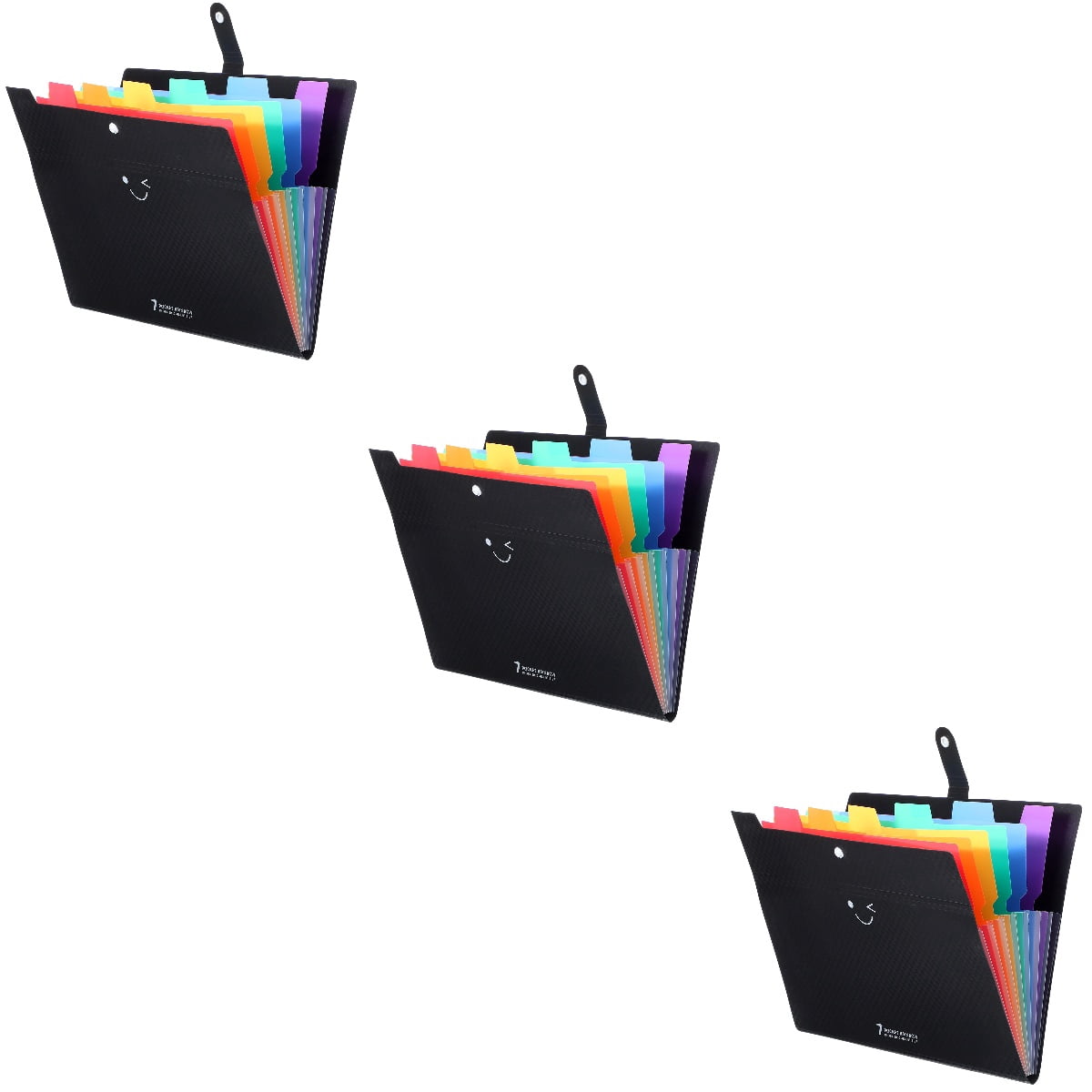 Masteelf 3pcs Expanding File Folder Heavy Duty File Folder Color File Folder File Organizer Bag Receipt Organizer