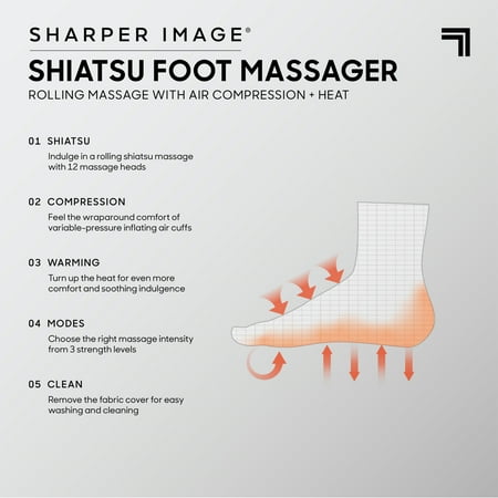 Sharper Image - Shiatsu Foot Massager - White