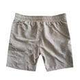 thumbnail image 6 of PUYAHG Casual Cargo Pantsfor Womens Summer Shorts Lightweight Outdoor Walking Travel Elastic Waist Wide Leg Stretchable Loose Fit with Pockets Short Pants for Ladies Khaki,S, 6 of 6