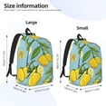 thumbnail image 4 of Naloa Canvas Backpack for Men Women Lemon Print Rucksack Casual Travel Daypack Large and Small Durable College Tote Satchel Bookbag for Teens, 4 of 8