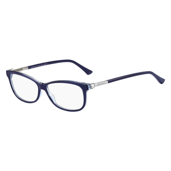 Jimmy Choo 273 Full Rim Rectangular Blue Glitter Eyeglasses