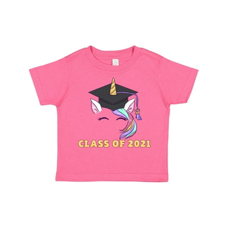 

Inktastic Graduation Cap Unicorn Class of 2021 Gift Toddler Boy or Toddler Girl T-Shirt