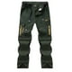 thumbnail image 1 of Pantalones largos de nailon para hombre, con cremallera, para escalada, secado rápido, informales, con botones y bolsillos laterales., 1 of 2