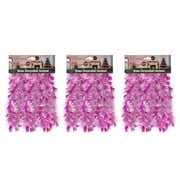 3 pack 10ft pink white Festive Garland ,Christmas Tinsel Garland - 4.5in Width, Ideal for Christmas Furniture Decor,Flexible Decoration for Various Furniture
