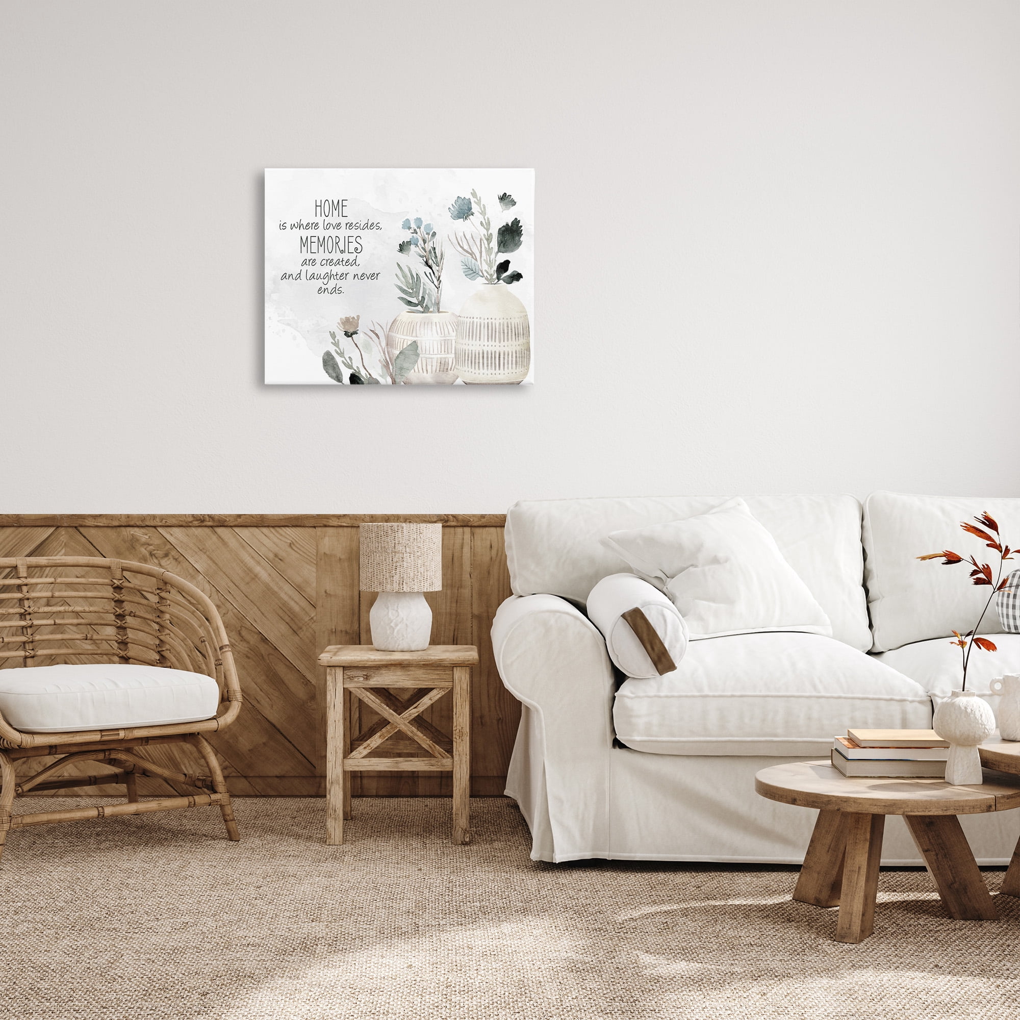 Stupell Industries Floral Where Love Resides Inspirational Painting Gallery Wrapped Canvas Art Print Wall Art, 30 x 24