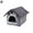 Gray rabbit, variant on SharkTRUE Cat Bed Cave, Cute Bear Shape Cat Houses for Indoor Cats, Cat Caves for Indoor Cats, Cat House Cat Tent with Removable Cushion Pillow, Cat Condo Cat Cave for Kittens Puppy