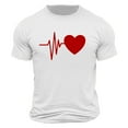 thumbnail image 4 of PNTUTB Men's Fashion Valentine's Day Themed Prints Short Sleeve Casual Loose Comfortable Crew Neck T-shirt, 4 of 5