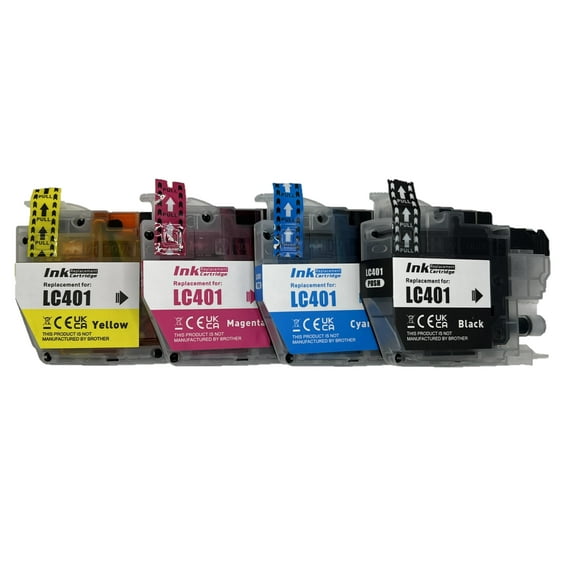 Replacement LC401 Ink Cartridge LC 401 Compatible for Brother MFC J1010DW J1170DW J1012DW Printers (K, C, M, Y)