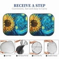 thumbnail image 6 of Daiia Starry Sunflower Dreamscape 2PCS Car Windshield Sun Shade, Foldable Sun Shield for Car Front Window, Auto Sun Blocker Visor Protector Universal for Truck SUV Pickup-Large, 6 of 7