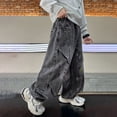thumbnail image 6 of Boys Y2K Baggy Jeans Wide Leg Skater Pants Loose Fit Denim Pants Long Trousers Painted Streetwear Fashion Rock Grunge Cool, 6 of 8