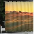 thumbnail image 4 of Ambesonne Country Shower Curtain, Mediterranean Old House, 69"Wx84"L, Orange White, 4 of 5