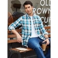 thumbnail image 5 of sogami Men's Plaid Button Up Cotton Long Sleeve Shirts Big & tall Gingham Shirt, 5 of 9