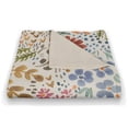 thumbnail image 3 of Creative Products Bright Multi Floral 50 x 60 Coral Fleece Blanket, 3 of 3