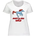 thumbnail image 3 of Inktastic Born to Run Wild- galloping horse Women's Plus Size T-Shirt, 3 of 5