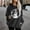 Dark Gray, variant on Vivanyn HD Womens Ghost&Cat Print Pullover Hoodie Oversized Sweatshirt Plush Essentials Top,Gray,Size S-XXXL
