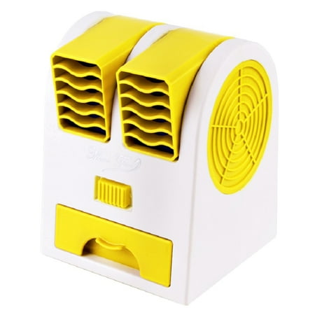 

USB Mini Air Conditioner Portable Personal Cooling Fan Double Air Outlet Summer Desktop Air Cooler Fan