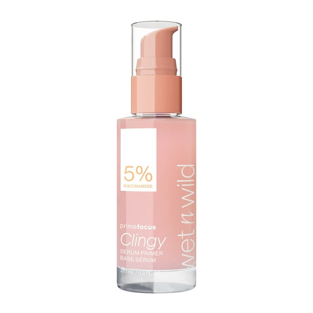 wet n wild Prime Focus Clingy Serum Primer, 0.9 Fl oz, with 5