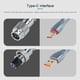 thumbnail image 4 of Cable USB C en espiral para teclado de juegos, cable de teclado mecánico de doble funda con metal desmontable de 1,5 m, cable USB-C a USB-A., 4 of 7
