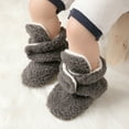 thumbnail image 4 of Meckior Baby Girls Boys Cotton Boots Newborn Winter Cozy Fleece Booties Infant Socks Shoes for 3-18 Months, 4 of 7