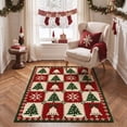 thumbnail image 2 of KUETH 5'x7' Christmas Machine Washable Area Rug, Non-Slip Rugs for Living Room, Bedroom and Dining Area, Red, 2 of 8