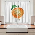 thumbnail image 2 of Ambesonne Fruit Kitchen Curtains, Brush Strokes Orange, 55"x39", Marigold Green, 2 of 3