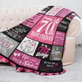 thumbnail image 2 of LHSHID 70th Birthday Gifts for Women BlanketGifts for 70 Year Old Woman70th Birthday Decorations70th Birthday GiftsBirthday Gifts for WomenHerSisterSoft Cozy Throw Blanket 40"x50", 2 of 7