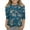 Blue, variant on Kid Girls Plus Size 3/4 Sleeve Tops Bow Print Graphic Crew Neck Casual Cute Shirts Three Quarter Length Winter Fall Blouses Clothes