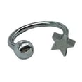 thumbnail image 5 of K-KED 1pc Titanium Steel Lip Labret Ring Star Shape Cartilage Hoop Ring Body Jewelry-Star-1.2*10mm, 5 of 6