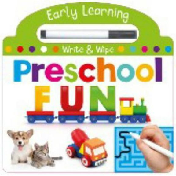 Pre-Owned Preschool Fun - Write & Wipe Activity Kids Books - Childrens Books, Toddler Books (Unknown) 1648330452 9781648330452