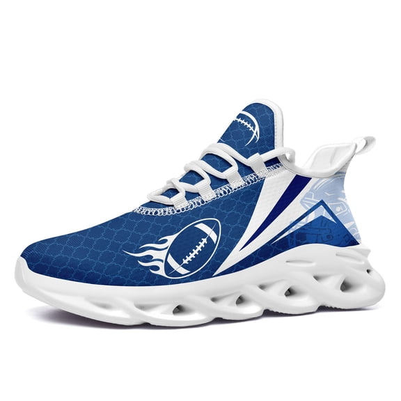 PLERISE Men's Wide Fit Football Sneakers, Low-Top Lace-Up Shoes with Cushioned Sole for Walking, Training, Outdoor Sports, Casual Wear, and All-Day Comfort