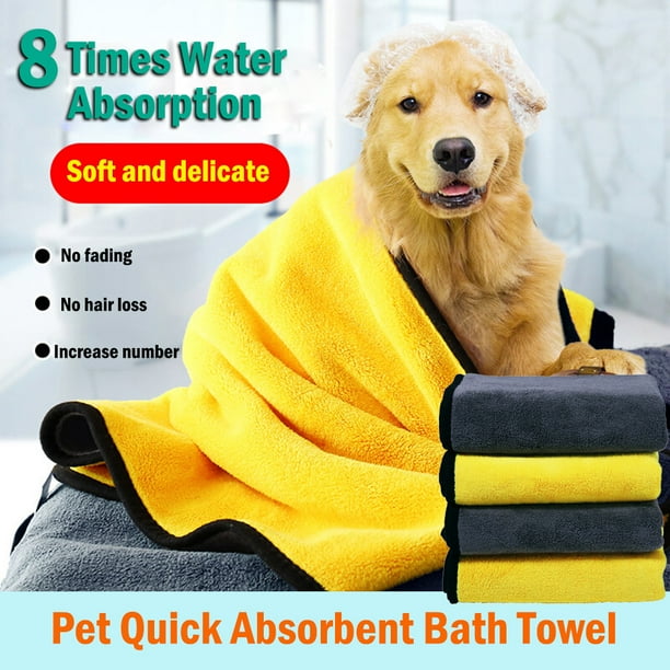 Pet Towel Super Absorbent Quickdrying Machine Washable Bag Cleaning
