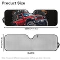 thumbnail image 3 of POLERO Red Off-Road Vehicle Car Windshield Sun Shade Foldable Sunshade Front Window Cover Sun Visor Protector Accessories (52.95x16.14 inches), 3 of 7