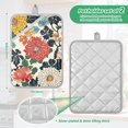 thumbnail image 6 of Yayeee Pot Holders Kitchen Heat Resistant with Pockets 7"x9.8" Cotton Oven Cooking Hot Pads, Red Flowers Pattern, 6 of 7