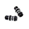 mowa aluminum presta french valve stem caps dust covers for road cyclocross mountain mtb cycling bicycle bike tire tube (black)