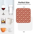 thumbnail image 6 of KLL Elephant animal Drink Coasters Set of 4,PU Leather Absorbent Coasters Set Decorative Coffee Cup Coasters Housewarming Gift for Home Decor-Square, 6 of 6