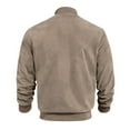 thumbnail image 5 of Huresd Mens Genuine Suede Bomber Jacket Leather Casual Varsity Vintage Smart Casual Brown XL, 5 of 5