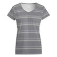 thumbnail image 5 of Silver Corrugated Iron Horizontal Sheets Women's Blouse Short Sleeve Women's Top T-Shirt Spring Summer Clothes, 5 of 7